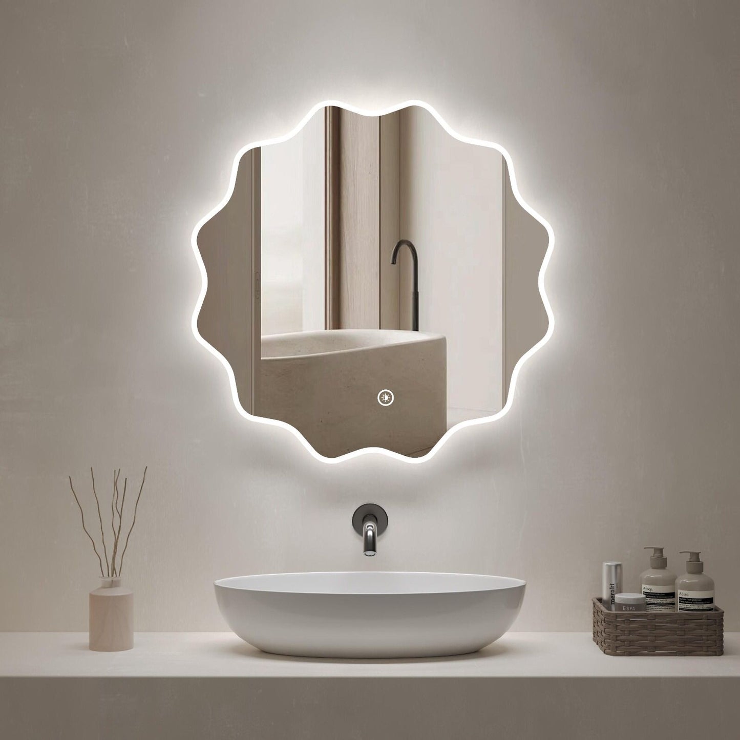 Espejo LED Ondeado