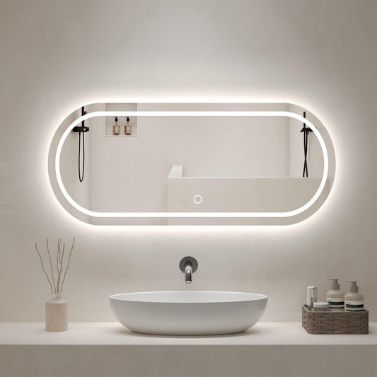 Espejo LED Ovalado Largo